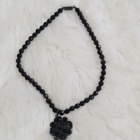 Graziano Statement Black Beaded Necklace - Picture 4 of 8